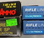 Rifle Line 7.5 x 54 French ammo