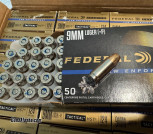 +P 9mm 50rds Federal HST