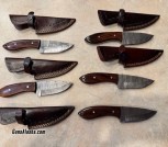 Beautiful Damascus Skinner with Rosewood handle
