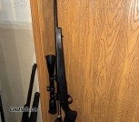Weatherby Vanguard in 300wby mag with scope, 6 boxes of ammo, brass and dies
