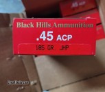 Black Hills 45ACP 185Gr JHP 500-Rounds