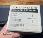 Leupold Mark AR 3-9x40mm rifle scope w/Leupold mount and caps