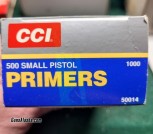 CCI Small Pistol Primers 500