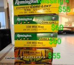 Federal & Remington .338 Win mag ammo