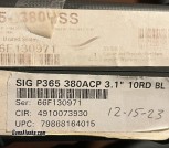 Sig 365 .380 ACP 3.1” 10 Rd