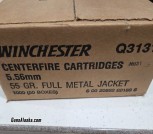 Winchester 5.56 mm 55 GR FMJ 50 Box of 20 = 1000 Rounds