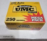 Remington UMC .380 Auto 95 Gr FMJ 250 Round Mega Pack